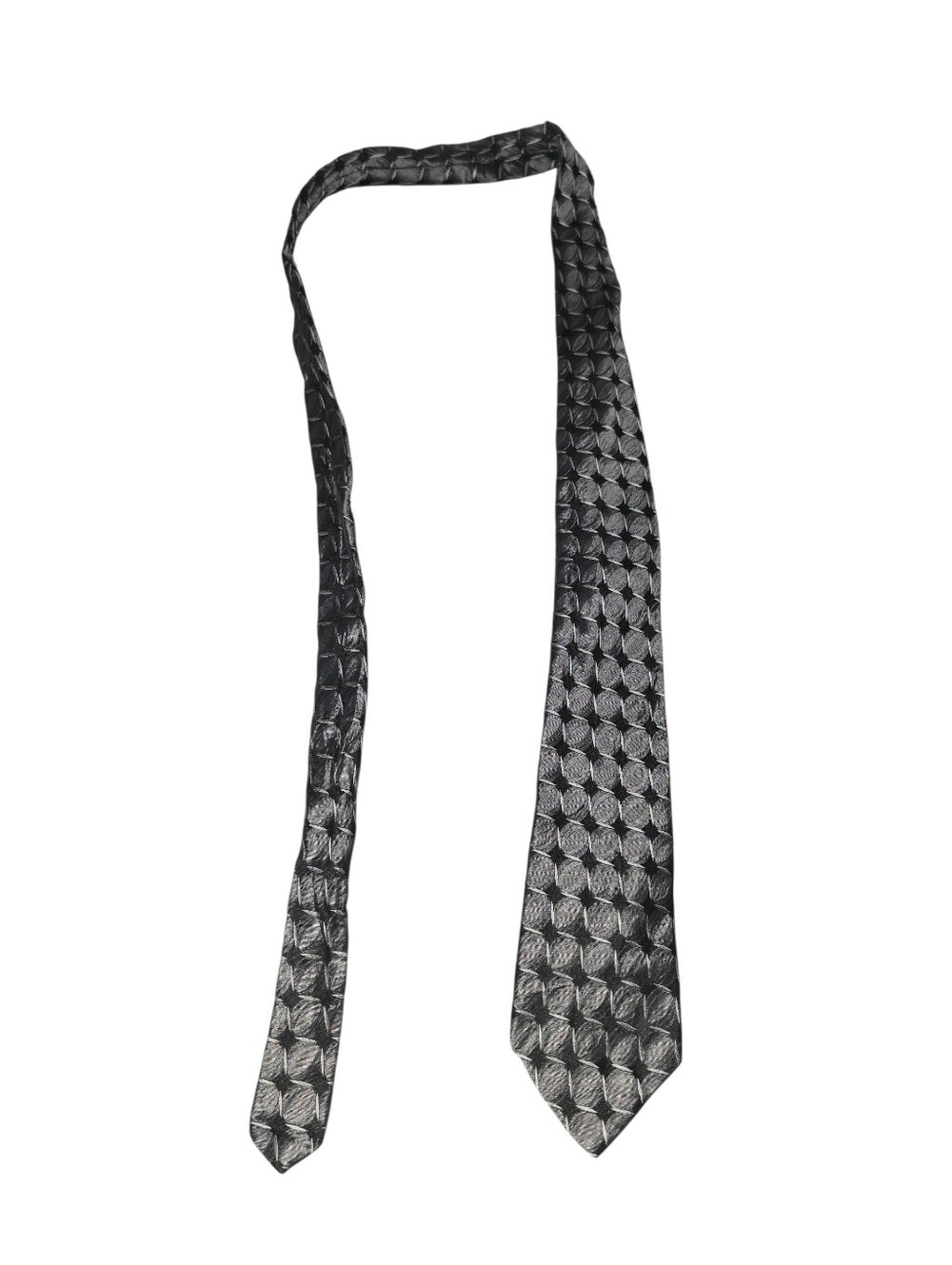 6/8/61. Arrow Black Geometric Pattern Men's Tie